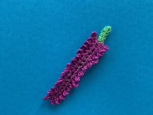 Finished crochet lavender 2 ply landscape