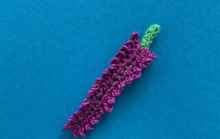 Finished crochet lavender 2 ply landscape