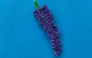 Finished crochet lavender 4 ply landscape