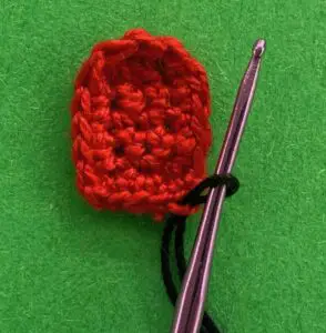 Crochet small house 2 ply joining for door edge