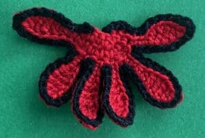 Crochet small house 2 ply roof bottom neatened