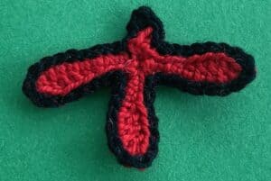 Crochet small house 2 ply rooftop neatened