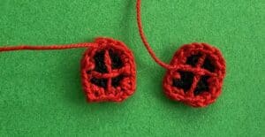 Crochet small house 2 ply windows with markings