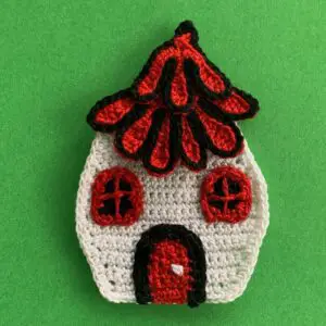 Finished crochet small house 2 ply square