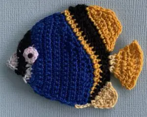 Crochet fish 2 ply fish with eye