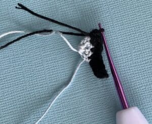 Crochet fish 2 ply row 2