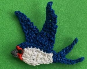 Crochet swallow 2 ply bird with back wing