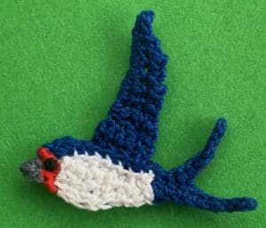 Crochet swallow 2 ply eye