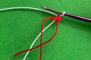 Crochet swallow 2 ply joining for head row 2