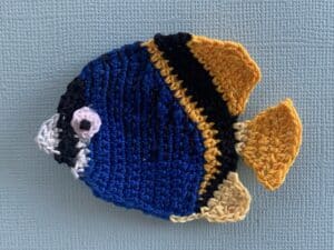 Finished crochet fish 2 ply landscape