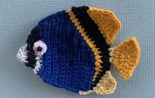 Finished crochet fish 2 ply landscape