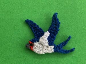 Finished crochet swallow 2 ply landscape