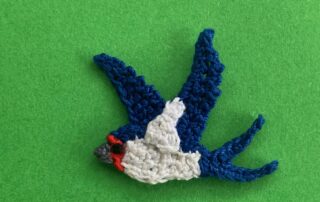 Finished crochet swallow 2 ply landscape