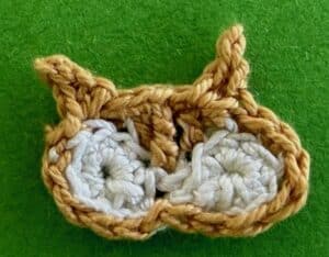 Crochet small owl 2 ply around the face complete