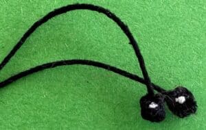 Crochet small owl 2 ply eyes with dots