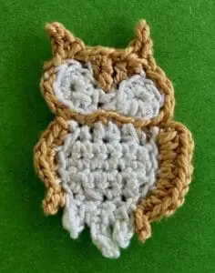 Crochet small owl 2 ply left wing