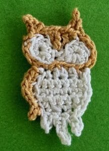 Crochet small owl 2 ply right wing