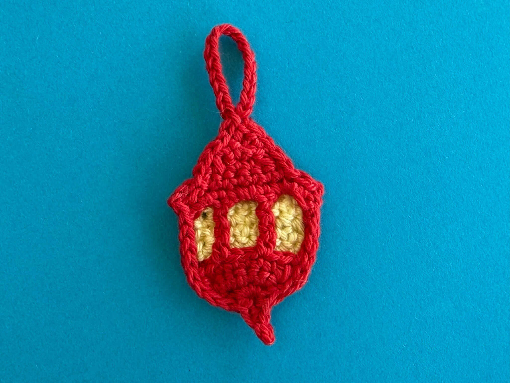 Finished crochet lantern 2 ply landscape