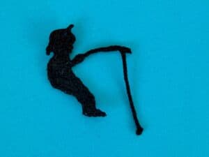 Finished crochet fishing boy 2 ply landscape