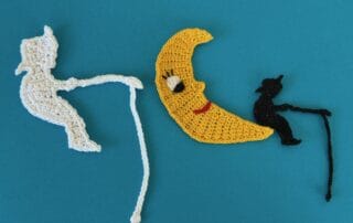 Finished crochet fishing boy 4 ply landscape