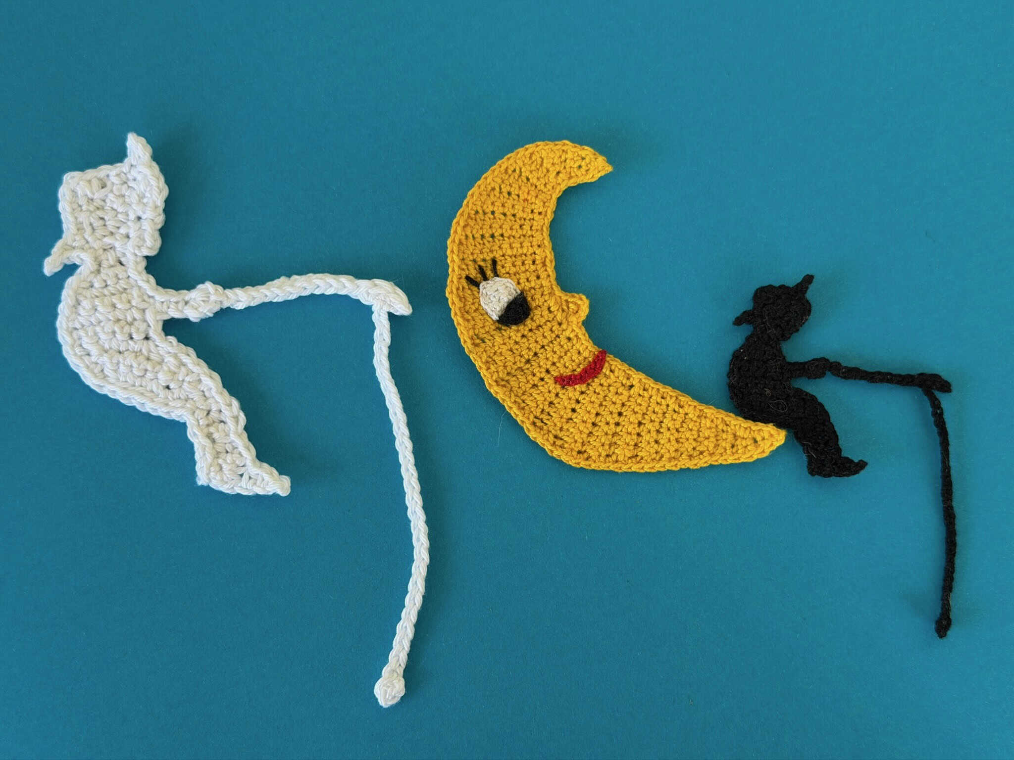 Finished crochet fishing boy 4 ply landscape