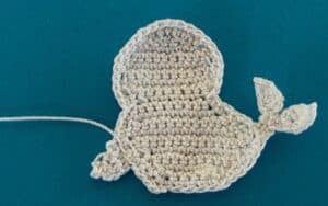 Crochet baby seal 2 ply back flipper