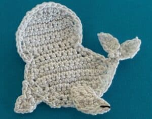 Crochet baby seal 2 ply body with front flipper