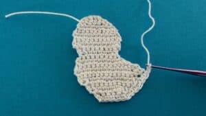 Crochet baby seal 2 ply chain for tail stump