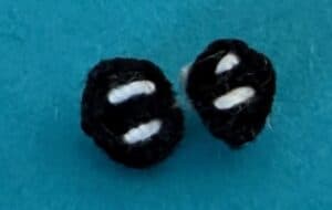 Crochet baby seal 2 ply eyes with markings