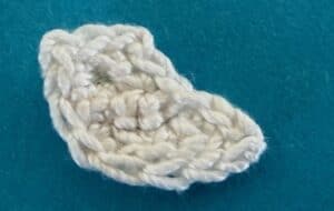 Crochet baby seal 2 ply front flipper neatened