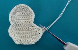 Crochet baby seal 2 ply joining for tail