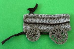 Crochet wagon 2 ply wagon with wheel dots