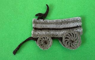 Finished crochet wagon 2 ply landscape