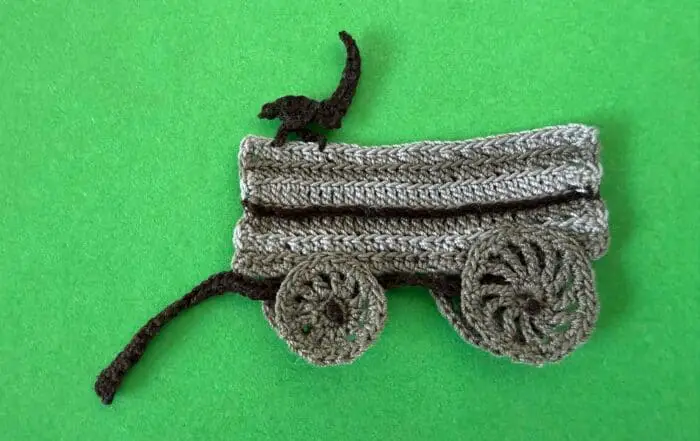 Finished crochet wagon 2 ply landscape