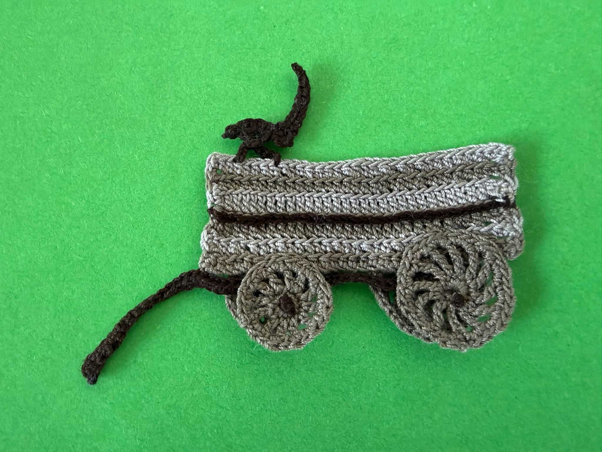 Finished crochet wagon 2 ply landscape