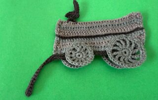 Finished crochet wagon 4 ply landscape