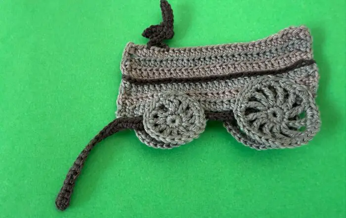 Finished crochet wagon 4 ply landscape