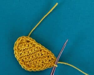 Crochet small bird 2 ply body neatened