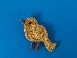Finished crochet small bird 2 ply landscape