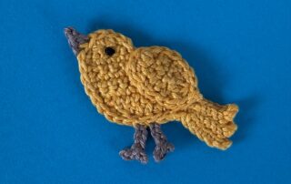 Finished crochet small bird 4 ply landscape